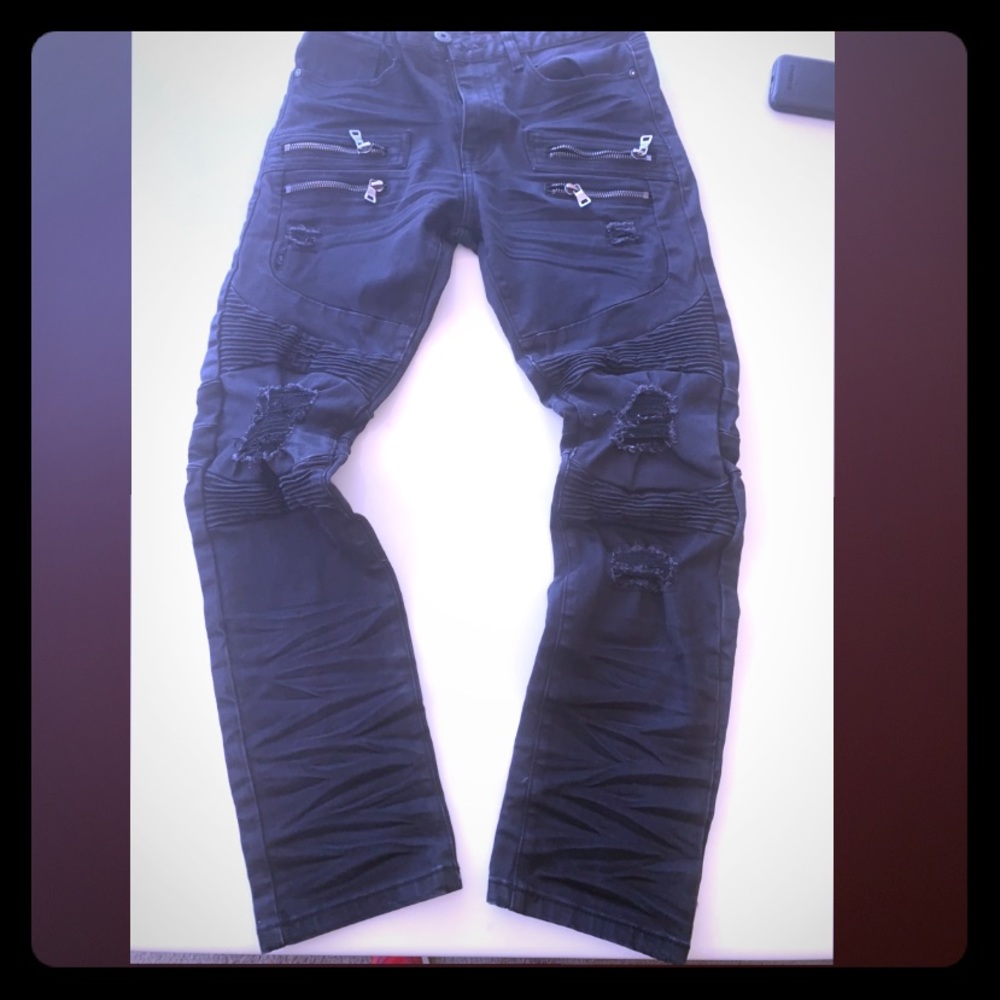 Stonewash black jeans